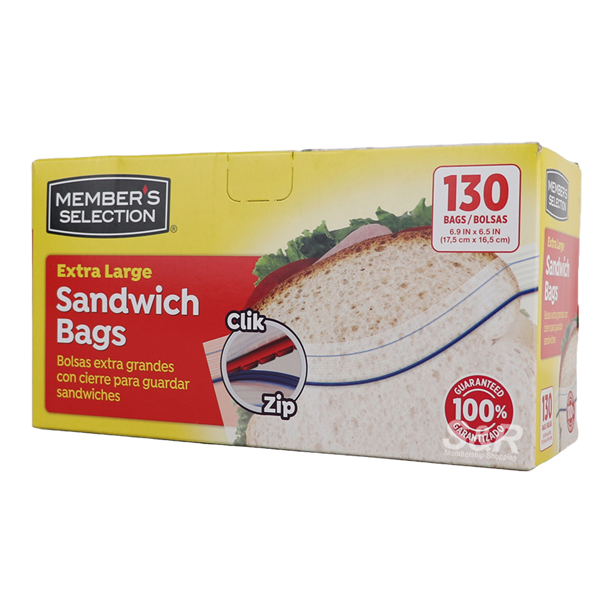 Member's Selection Extra Large Sandwich Bags 130pcs Member's Selection Extra Large Sandwich Bags 130pcs